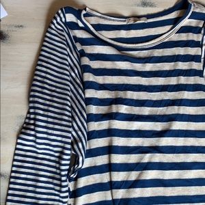 Long sleeve, stripe dolman top